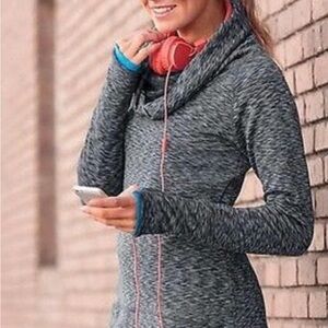 Athleta cowl neck “Tranquility.” pullover. Gray heathered color. Size XXS.